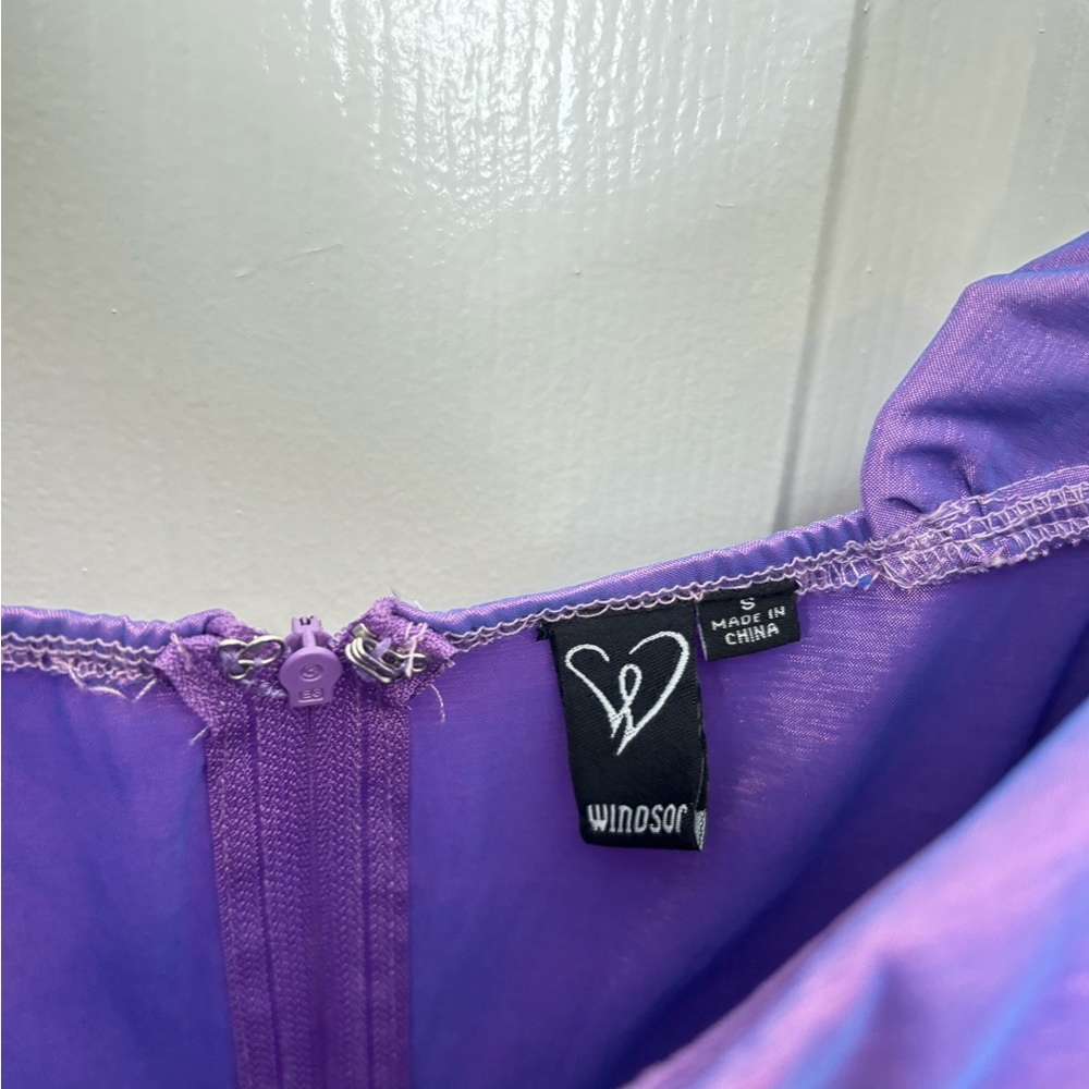 Azalai Taffeta Ruffle Short Dress - Picture 3 of 4